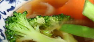 broccoli in miso soup