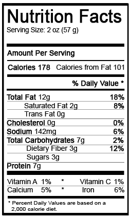 nutrition information for barbecue tempeh