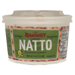 Rhapsody non-GMO natto made from small soybeans