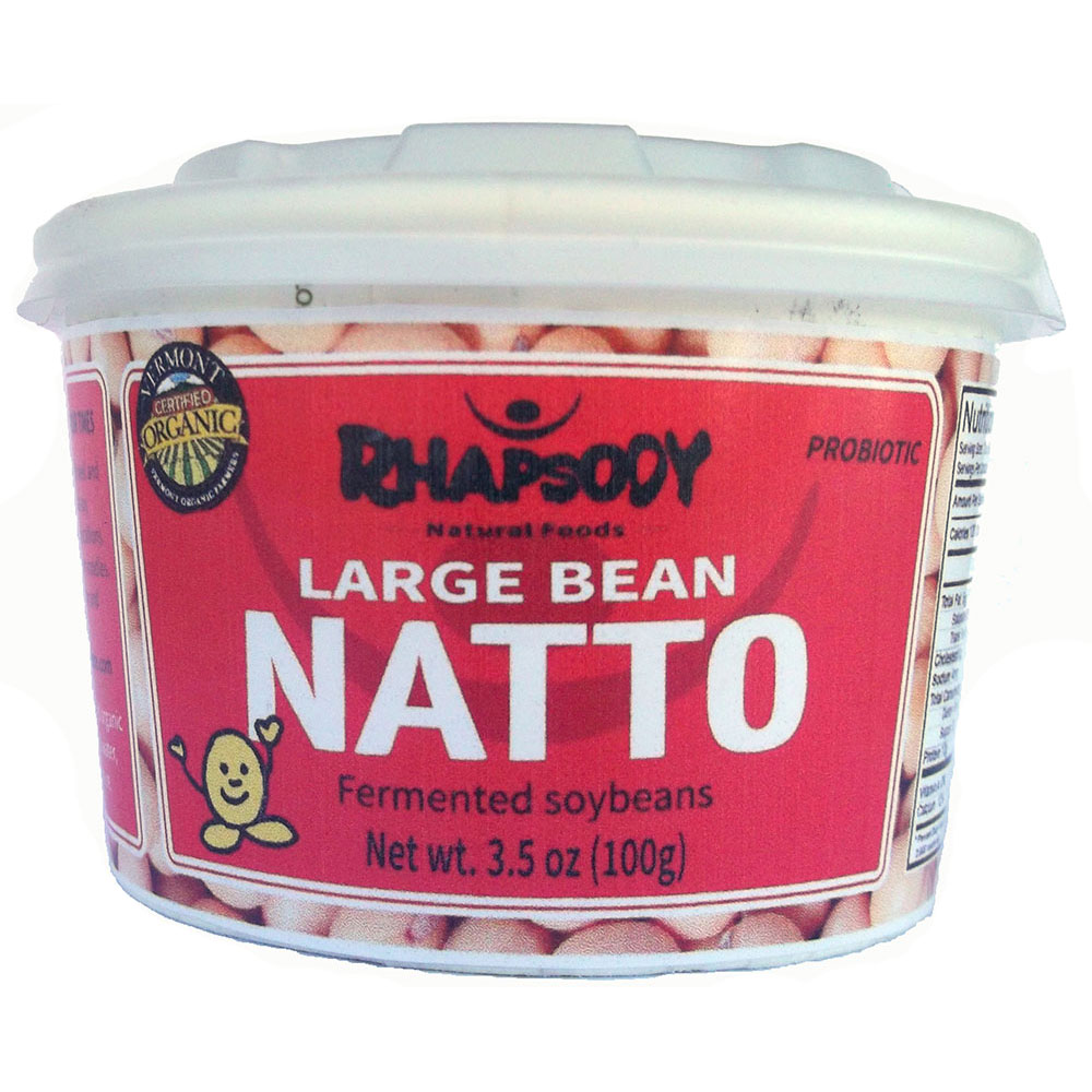 Rhapsody certified organic natto made from large soybeans